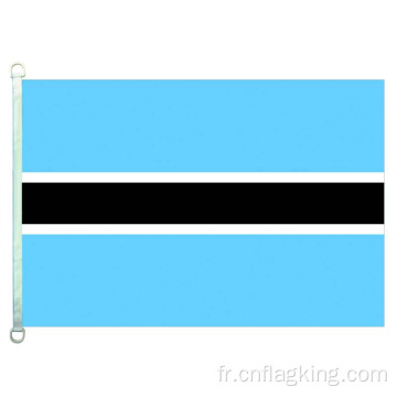 Drapeau national du Botswana 100% polyester 90*150CM Bannière du Botswana